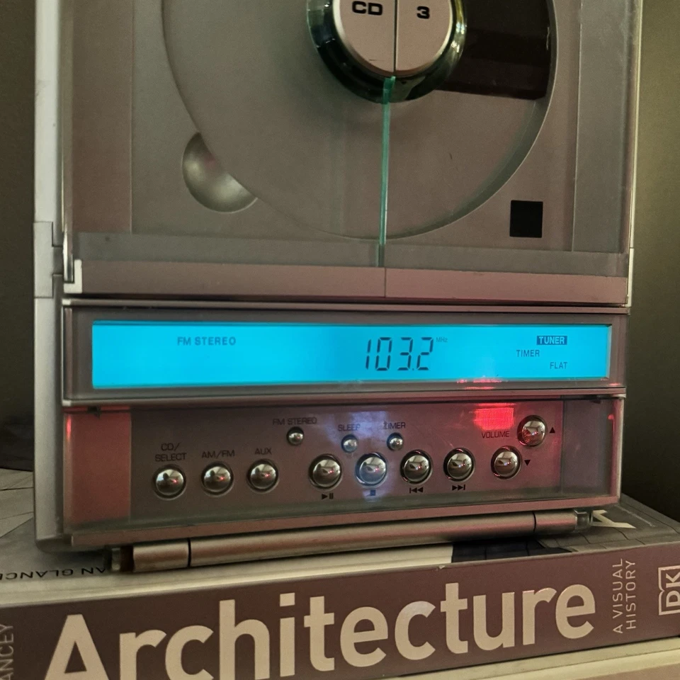 Sistema estéreo JWIN VTG 3 3 CD – Leitor de CD antigo – TESTADO – LEIA A DESCRIÇÃO - Imagem 2 de 4