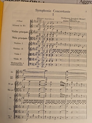 Mozart Symphonie Concertante for Violin and Viola #316 K 364 Kalmus Miniature SM - Picture 2 of 7