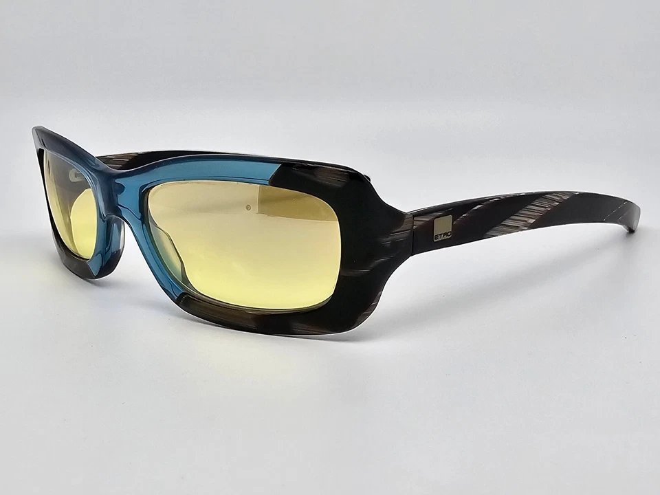 Etro Mod. SE 9760 51 Col. B46 Crystal Blue Horn Frame Yellow Lens Sunglasses - Image 3 of 4