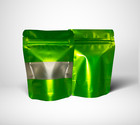 Green Mylar Bags 3.5g Smell Proof Packaging 9cm x 13cm