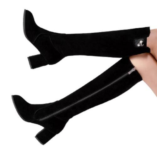 Fashion Women's Round Toe Block Heels Knee High Boots Casual Shoes 45/46/47/48 D Fashion Women's Round Toe Block Heels Knee High Boots Casual Shoes 45/46/47/48 D