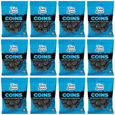 Salted Dutch Black Licorice Coins Candy 12 Pack of 5.2Oz Bags from Netherlands