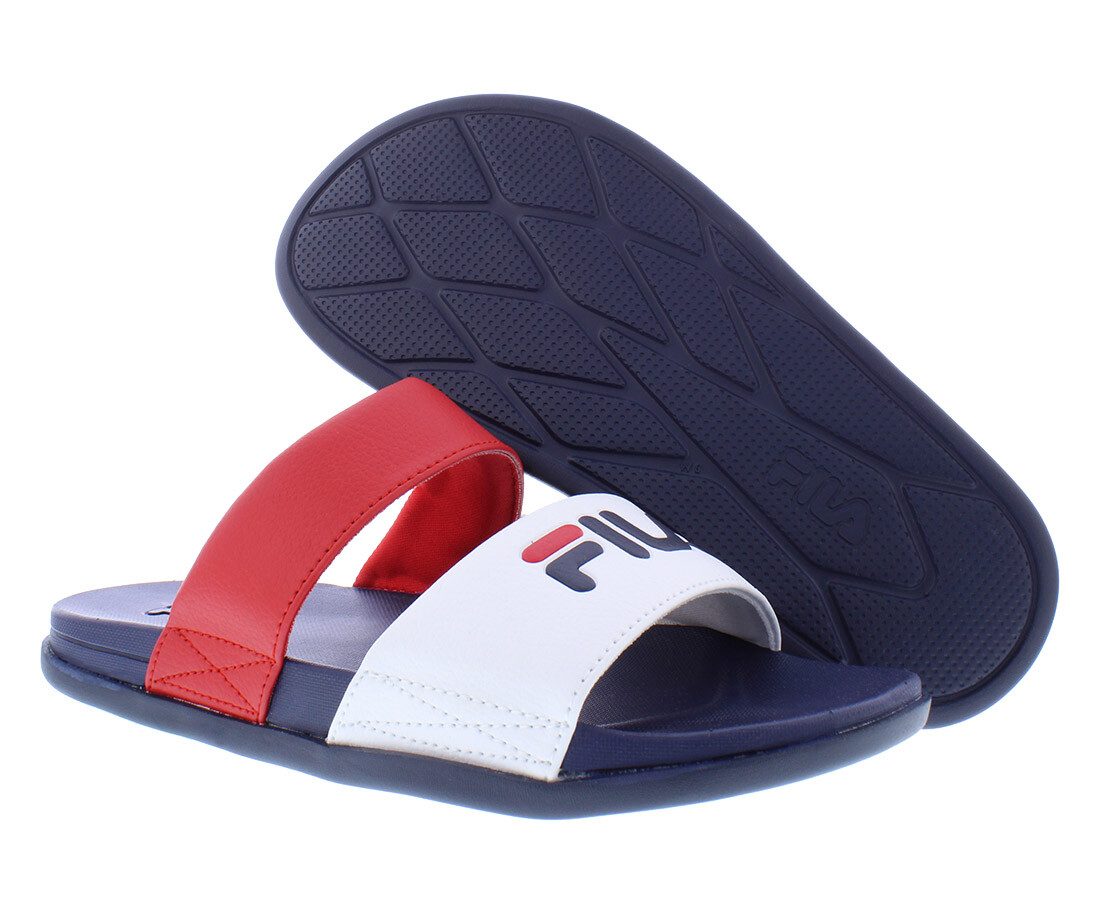 Fila Bazar Slide Womens Shoes Size 6 Color Navy Red White Women s Blue