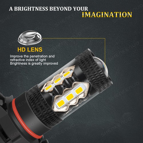 LED H11 H16 H8 Fog Light Bulbs for Honda Acura Toyota Bright 3000K Golden Yellow - Bild 14 von 20