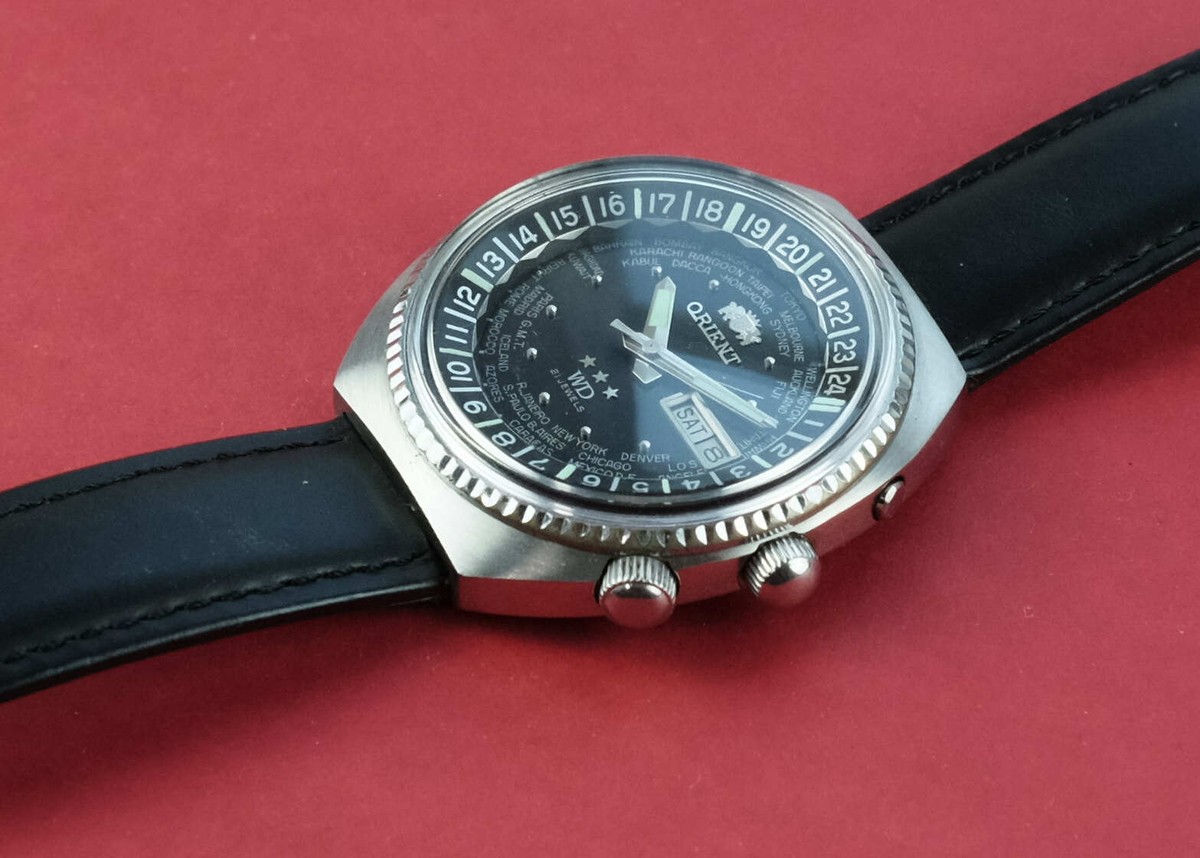 VINTAGE Orient 21 jewels Y469622 7A World Diver AUTO JAPAN 1960 70 SPORT WATCH