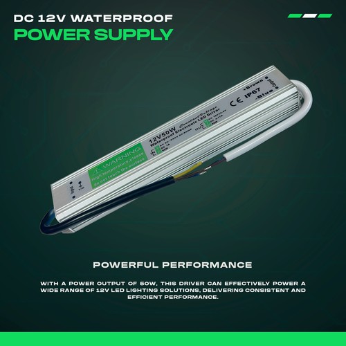 IP67 DC12V LED Driver Transformer Waterproof Power Supply For LED Strip 10W-300W - Picture 49 of 72