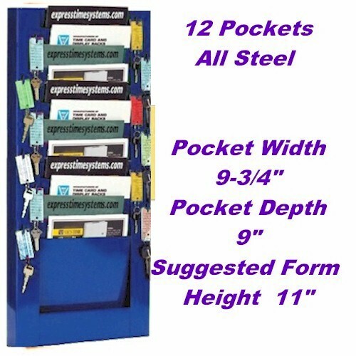 Work Repair Order Rack w/Key-Hooks, Letter-Size Portrait, Talon 174-K2, 12 Slots - Picture 1 of 3