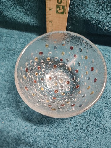 Dansk Poland Confetti Bubble Glass Fruit Bowl - Picture 4 of 5