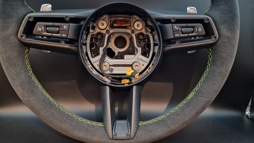 PORSCHE GT3 STEERING WHEEL Race Tex CARBON 992 911 718 Macan Taycan GREEN NEW OE - Bild 4 von 24