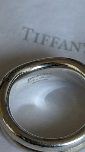 Tiffany & Co. Sterling Silver Elsa Peretti Doppio/Double Wave Ring (size: 4) - Picture 7 of 10