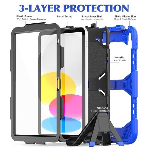 Funda resistente con soporte de pantalla para iPad 10/9/8/7/6/5th Mini Air Pro 11" 2025 - Imagen 53 de 73