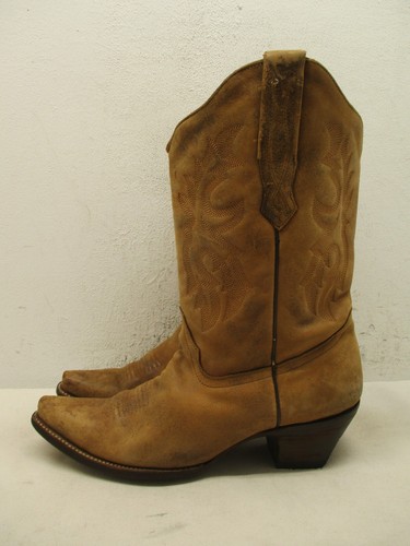 Botas de Vaquero Corral para Mujer 10 M Naham Cuero Marrón Envejecido Punta Corta C2033 - Imagen 6 de 15