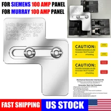 Generator Interlock Kit For Siemens 100 Amp & Murray 100 Amp Panels USA