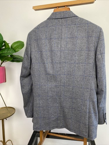 John Lewis (42R) Windowpane TWEED Kynoch Scottish Summer Wool & Cotton Jacket - Picture 9 of 20