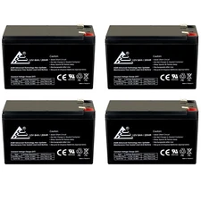 4 Pack: 12V 8Ah rechargeable replacement battery for apc rbc2