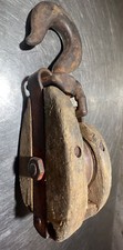 Vintage Campbell Pulley Hardwood Block Hook