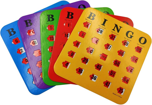 Deluxe Bingo Game Set - 6 Inch Metal Cage with Calling Board, 5 Shutter Slide Ca - Picture 3 of 5