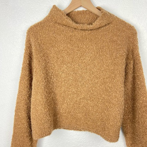 Neu Paper Label Sherpa hellbraun Mock Neck Langarm Pullover Pulli  - Bild 4 von 8