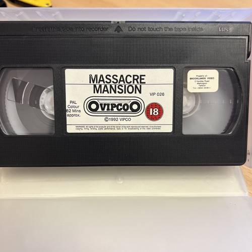 Massacre Mansion - VHS Tape (1992) Vipco - Horror - Rare Cult Classic Eye Popper - Picture 4 of 5