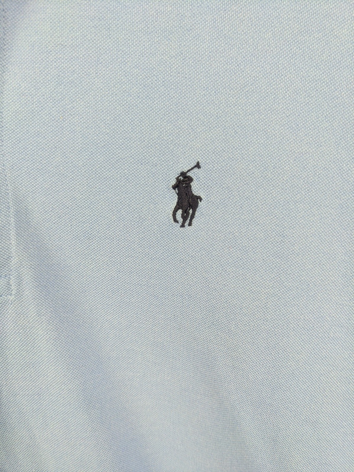 Polo Ralph Lauren camicia logo pony blu cotone taglia media