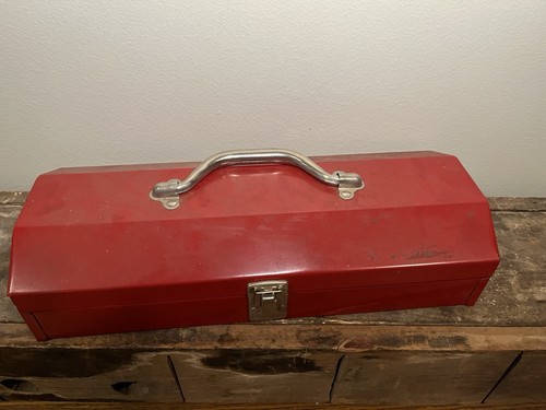 SCATOLA PORTA ATTREZZI ROSSA PORTATILE 15" STILE ANCA IN ACCIAIO - Ottime condizioni - Foto 2 di 8