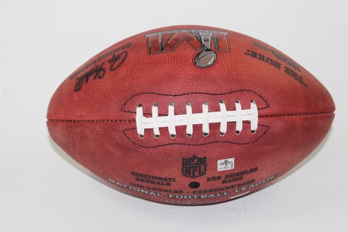 Burrow & Chase Autographed Superbowl LVI Football with Fanatics Hologram Certif - Picture 4 of 17