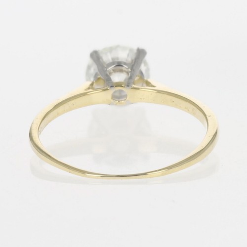 GIA 1.19ct Round Cut Diamond Solitaire Engagement Ring 18k Yellow Gold Size 7 - Picture 6 of 9