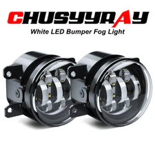 Pair For 2004-2008 Jaguar X-Type LED Front Bumper Fog Lights Lamp Clear White
