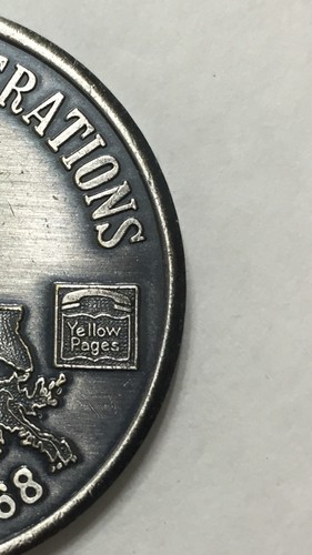 South Central Bell Phone Company 1st Day Operations Coin Medal 1968 AT&T Vtg Old - Picture 5 of 10