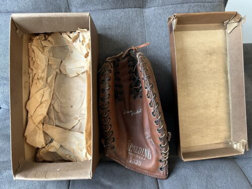 1940’s/50's SPALDING BASEBALL GLOVE/MITT NEW with BOX INCREDIBLE MUSEUM QUALITY - Picture 2 of 10