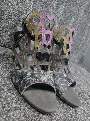 L'artiste Spring Step Leather Sandals Jive Sz 40 Artisan Platform Sanstar Shoes - Picture 7 of 12