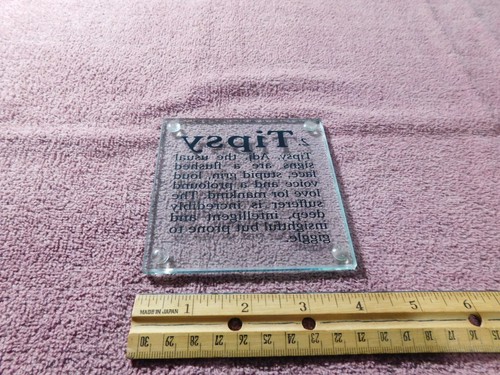 Tipsy Collectible Coaster (4" x 4") Glass - Picture 2 of 2