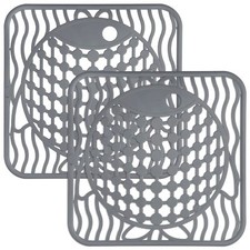 2 PVC Kitchen Sink Mat Stainless Steel Porcelain Dish Drying Pad Sink Protector