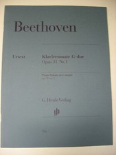 Beethoven Piano Sonata in G Major Opus 31 1 Piano URTEXT Sheet Music Book Henle