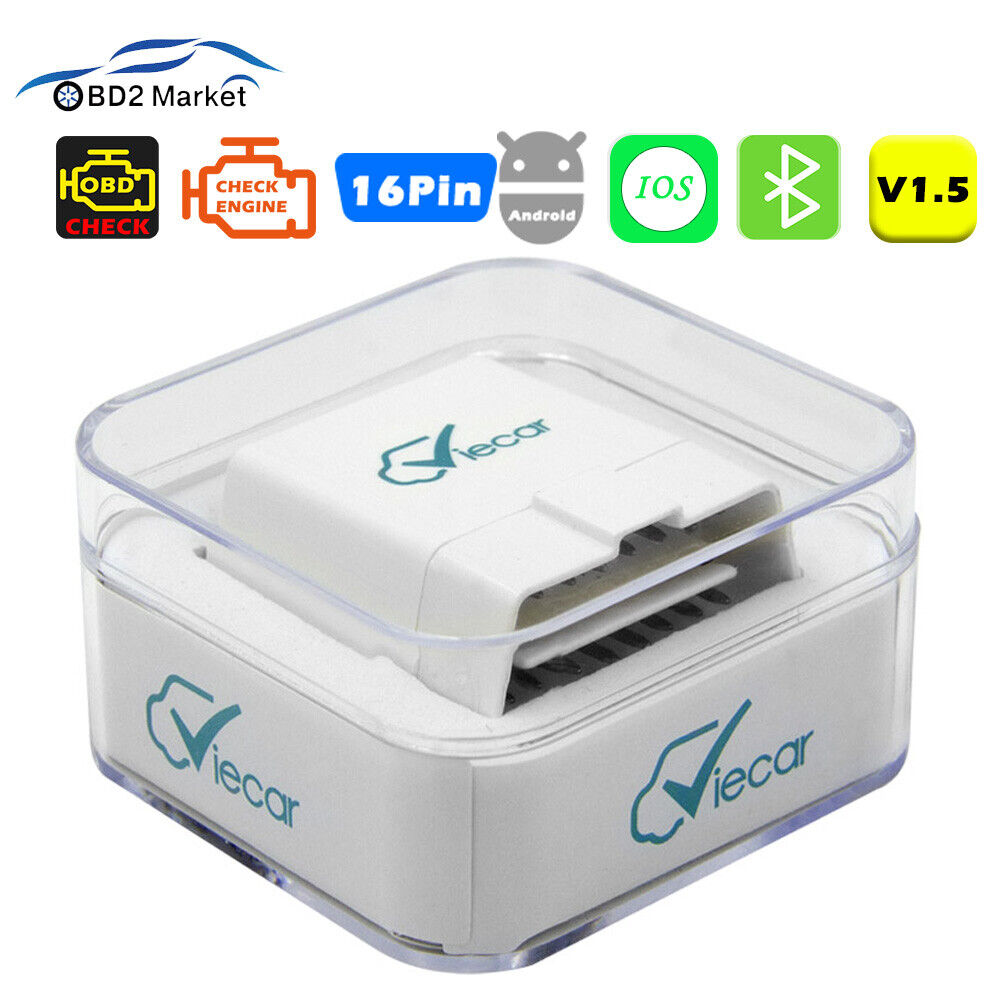 Viecar Adaptador OBD2 V1.5 Bluetooth Escaner Diagnosis de Coche para Android IOS