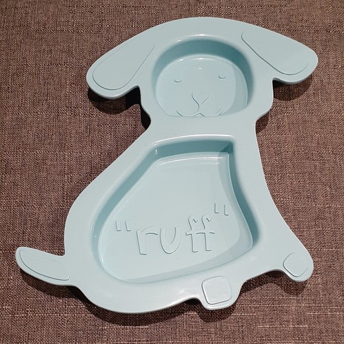 Childrens Ruff Dog Plate Blue 1Pc - Tiny Footprint Heavy Duty Durable - Picture 1 of 3