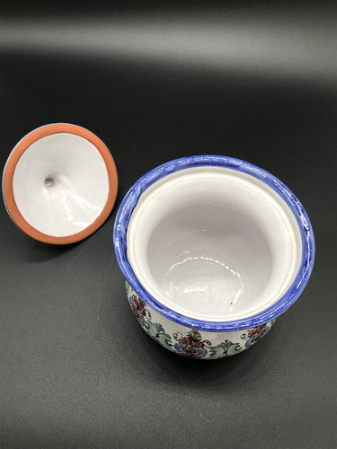 Original Keck Keramik Germany handbemalter Keramik Topf Vintage 1988 Schmidmuhlen - Bild 3 von 6