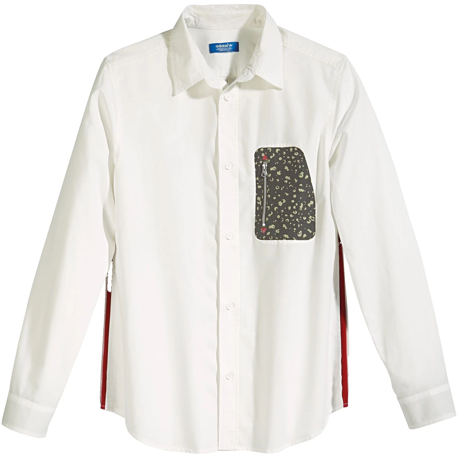 adidas Polyester Long Sleeve Casual Button-Down Shirts for Men