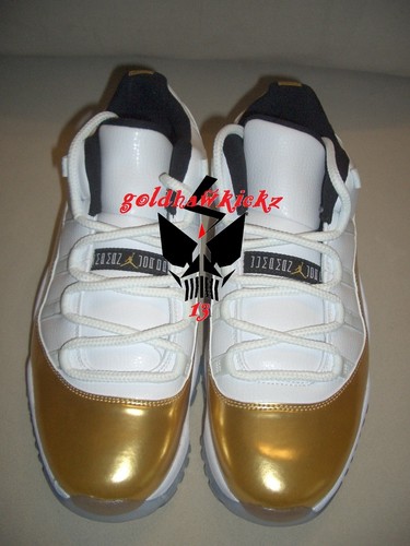 NIKE AIR JORDAN 11 XI RETRO LOW CLOSING CEREMONY 528895 103 GOLD olympic rio - Picture 7 of 24