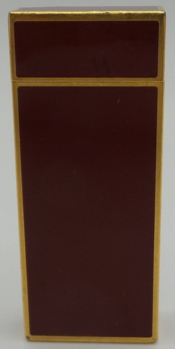 Cartier Must de Cartier Red Lacquer Gold Plated Vintage Lighter UNTESTED - Z256 - Picture 9 of 18