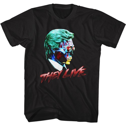 John Carperters They Live 80's Horror Movie Multi Color Alien Men's T Shirt