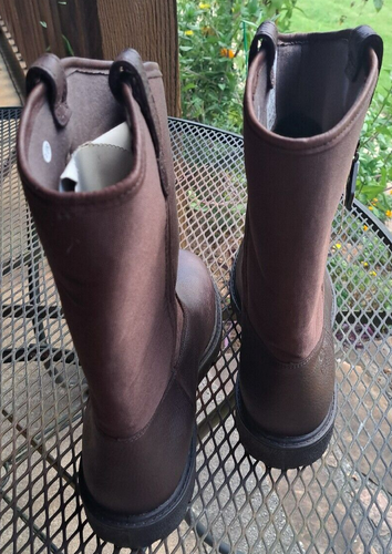 Georgia Waterproof Steel Toe 11 inch Pull On Work Boots Wellington Brown Size 11 - Picture 5 of 10