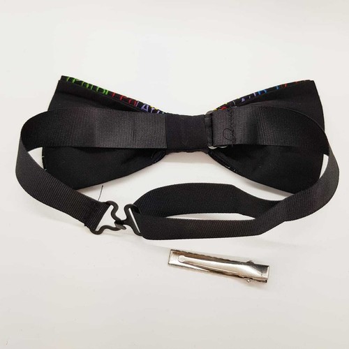 Day of the Dead Skulls Roses Bow Tie Hair Bow Prom Bowtie Dickie Feeanddave - Picture 2 of 3