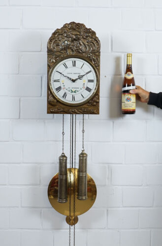 noble Comtoise pendulum wall clock with half-hour strike on bell Kieninger movement - Picture 11 of 11