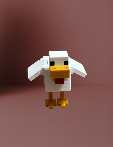 Articulated Minecraft Chicken, Flexi Fidget Toy, 3D Printed - Picture 4 of 54