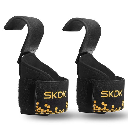 Weight Lifting Hook Grips With Hand-Bar Wrist Straps Gym Fitness Gloves AU - Picture 12 of 14