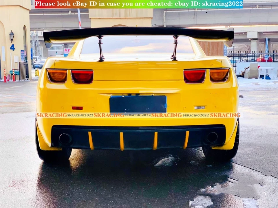 For 2010-2013 Chevrolet Camaro ZL1 Rear Trunk Lip Spoiler Wing ABS Carbon Look - Image 3 of 4