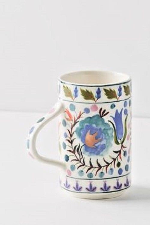 NWT Anthropologie SET OF FOUR bleu Les Fleurs Mug- Sold-Out NWT Anthropologie SET OF FOUR bleu Les Fleurs Mug- Sold-Out