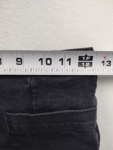 Mi Ami Girls' Size 12 w24 Black Denim Button Fly Mini Skirt - Picture 5 of 10