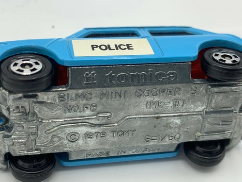 *Very Rare*1979 1:50 Tomica Tomy F-8 Custom BLMC Mini Cooper S MKIII Police Car - 第 6/7 張圖片